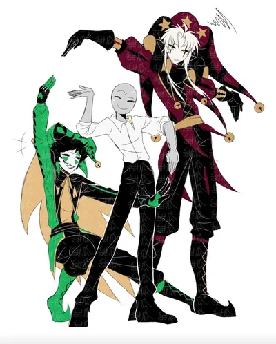 𑣲Pierrot and Harlequin໒꒱
