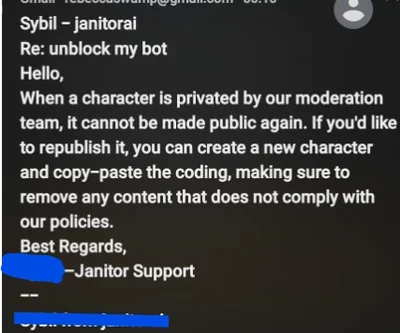 Update about block of my bot