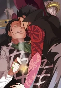 Dracule Mihawk and Sir Crocodile - Red Strings - One Piece
