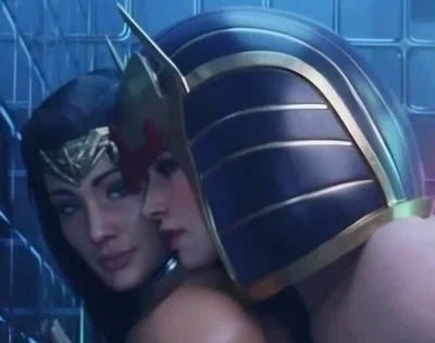 Big bard and Wonder woman | non-futa version