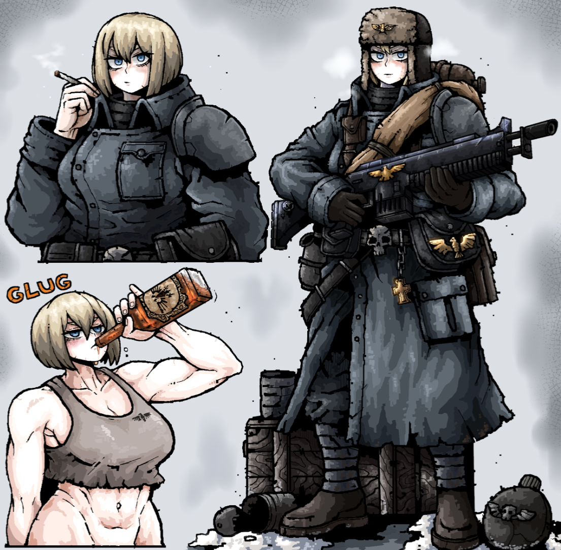 Female Valhallan ice Warrior.  The Space Russians. ...Jimmy space made some nice things.