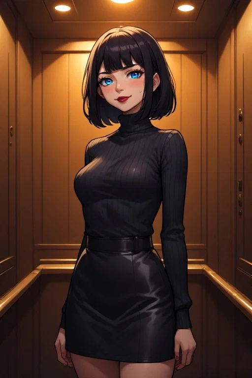 Trapped between floors, months of silent elevator flirtation finally break under emergency lights / Freya