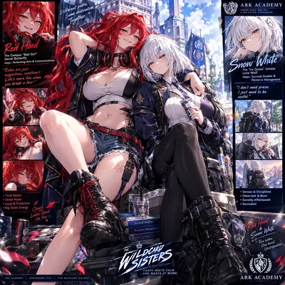 Red Hood & Snow White — GODDESS OF VICTORY: NIKKE — ✧ ARK UNIVERSITY: THE WILDCARD SISTERS ✧