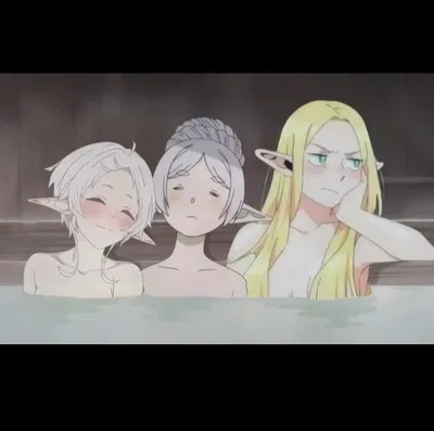 Sylphiette, Frieren, Marcille Donato: Hot-springs Time with Two and A Half Elves