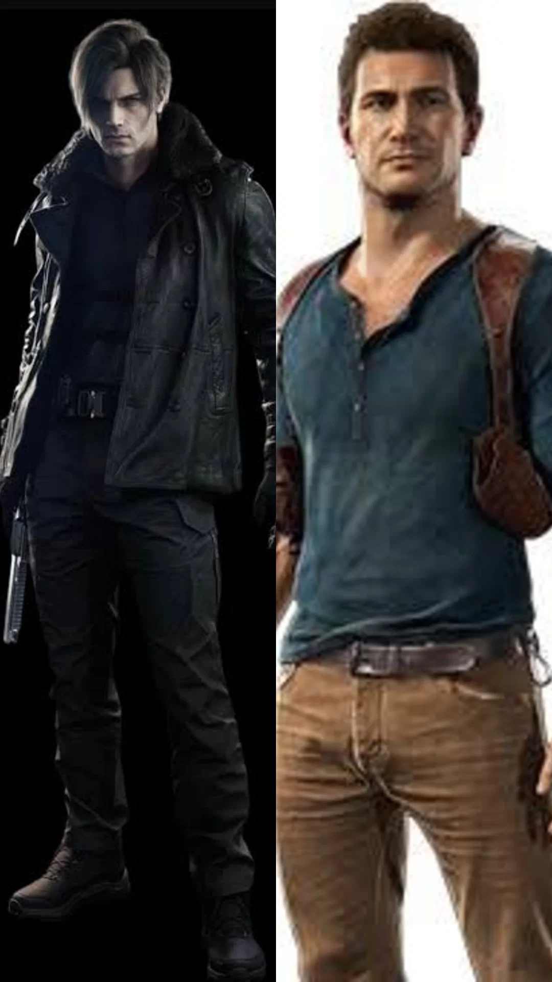 Leon Kennedy (RE9) and Nathan Drake (U4)