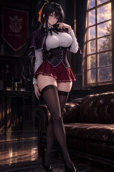 The notorious 18-year-old Lightning Priestess from Kuoh Academy, Akeno Himejima