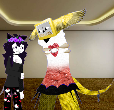 The lonely girl and a monster who’s nice to her | 🌸Lucy and 🌀Haze