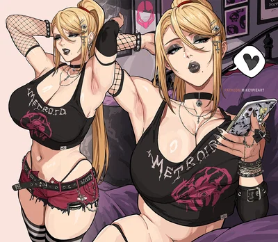 Samus Aran, Goth Girlfriend With A Glock