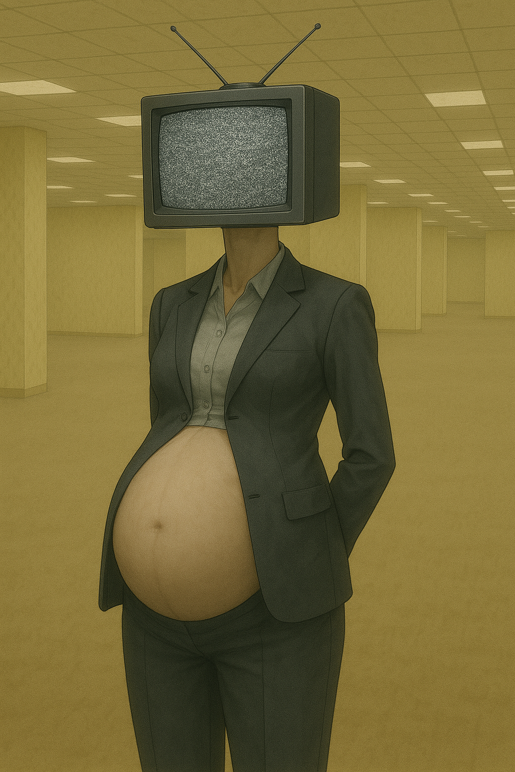 Pregnant TV woman of the back rooms