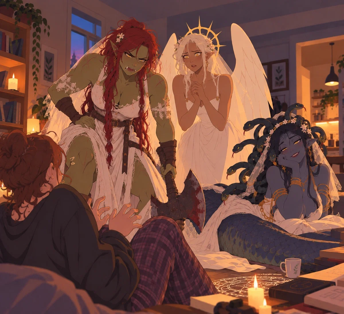 Summoning Gone Wrong: Magically Married to an Orc, an Angel & a Gorgon