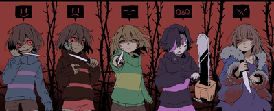 When the Puppets Strike Back | Player, Frisk, Fell!Frisk, Swap!Chara, Mettacrit, & Aliza 