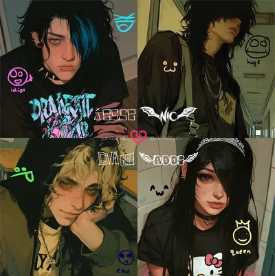 Example · Emo/Scene Friend Group