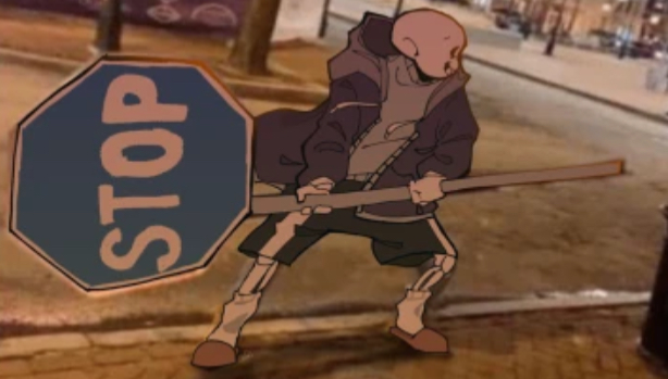 Sans the **ANGERY** Skeleton