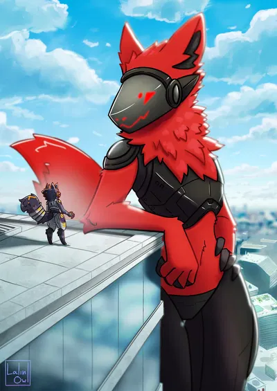 Protogen thing, but it's macro this time (archive)