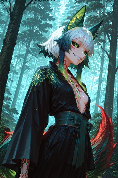 A Kitsune/Wolfess Fused Nuzo