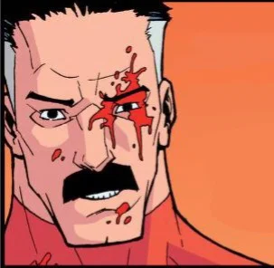 A confrontation with Omni-Man 