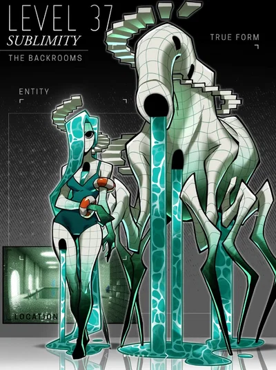 AQUA || "You noticed a figure rises from the teal pool..."