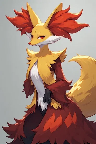 (Male Version) Delphox, Your Devoted Starter