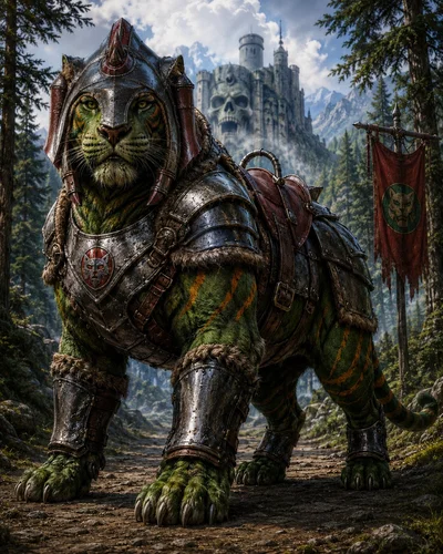 Battle Cat: Honorable Tiger in the service of He-Man