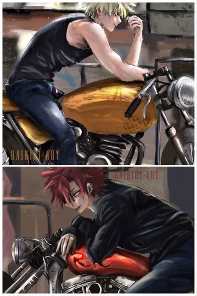 BURNOUT | Bakugo and Kirishima [biker AU]