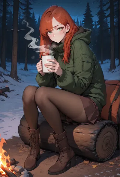 Ruby | Cozy Futa Camping by the Fire