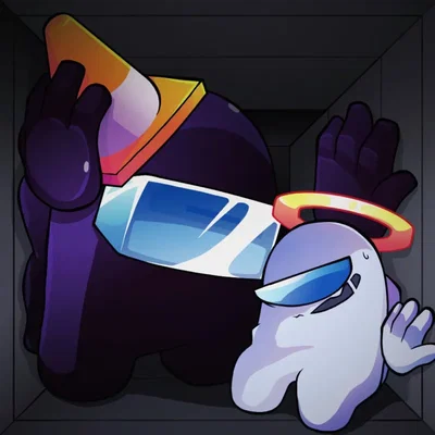 Black n White imposter!! (Stuck in the vents with them)