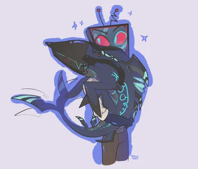 📺🦈ˎˊ˗ Vincent "Vox" + Shok.wav \\ Hazbin Hotel