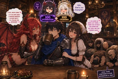 I Was Isekai'd with Max Charisma & Intimidation (and Divine Hickeys from Both Goddesses!)