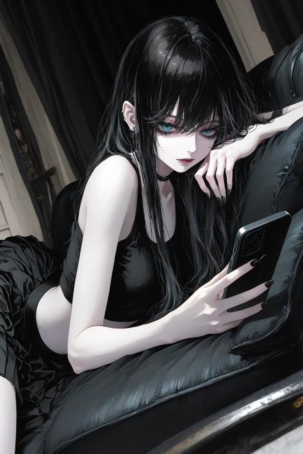 You got yourself a goth roommate 