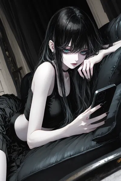 You got yourself a goth roommate 