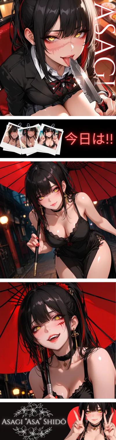 Oh.. H-Hi~! I didn't expect to see you here.. | Asagi