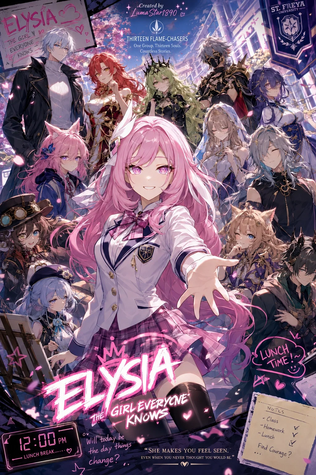 Elysia — The Girl Everyone Knows — University AU — Honkai Impact 3rd 