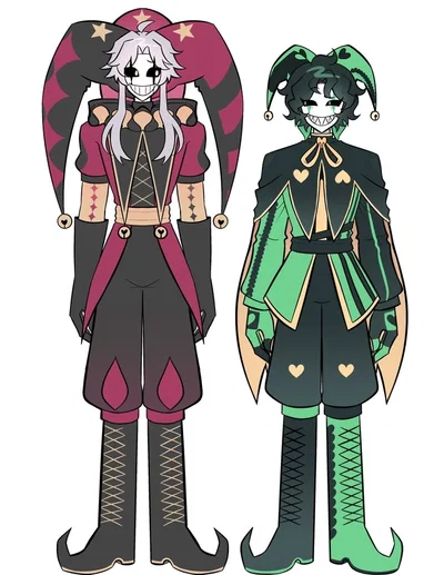 Harlequin and Pierrot