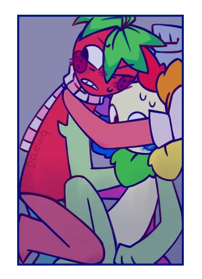 Sprout & Dandy (user) are trapped in a narrow room.