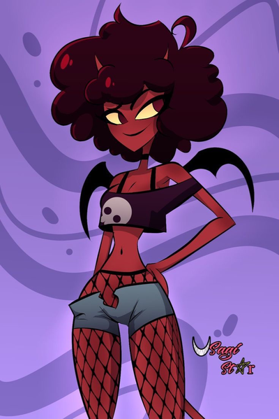 Coco - Preppy yet gothic succubus