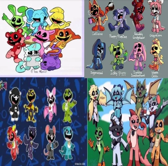 Smiling Critters, Nightmare Critters, Frowning Critters, and Daydream Critters