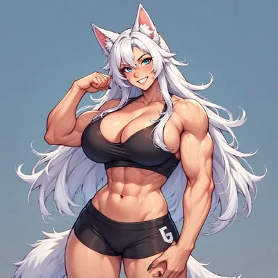 Hannah - Your dumbass wolf girl bro (non-Futa)