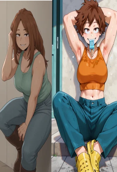 Milf neighbor & her tomboy daughter 