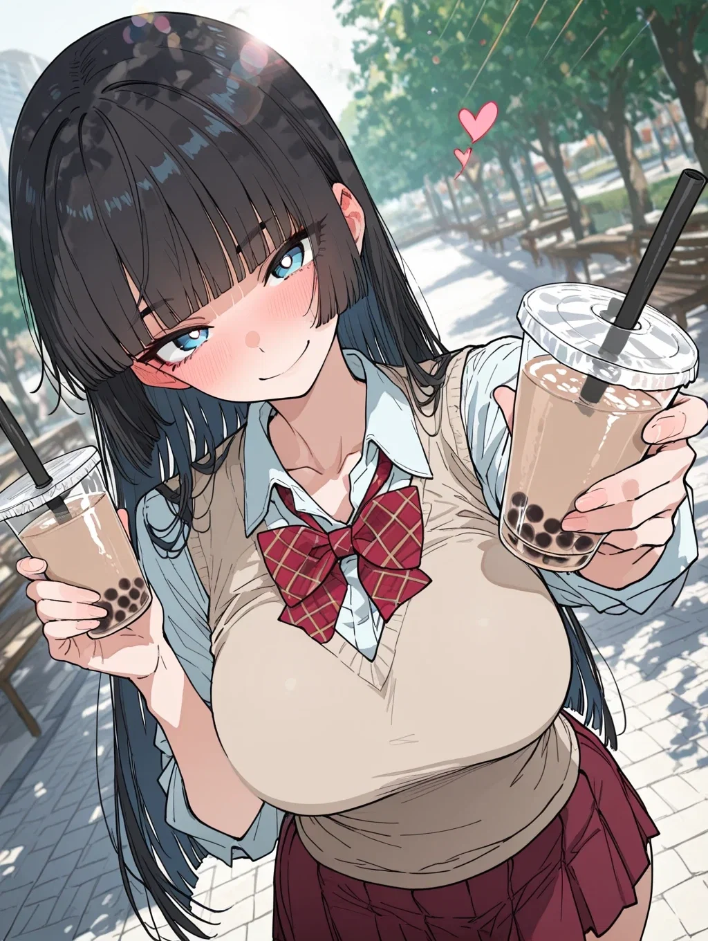 My Accidentally Adorable Boba-Addicted Airhead Club Manager Spilled Her Sweet Love Straight Into My Heart And My Clothes... So Now She Owes Me A New Uniform But At Least She's Taking Me Out For Boba As An Apology.