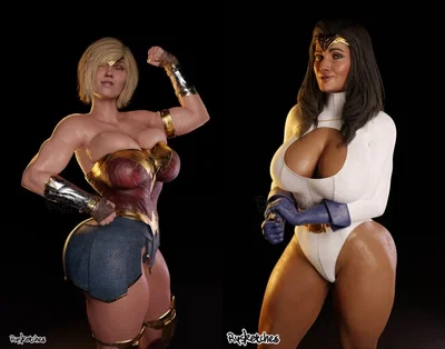 DC | PowerGirl and Wonder Woman’s costume swap!