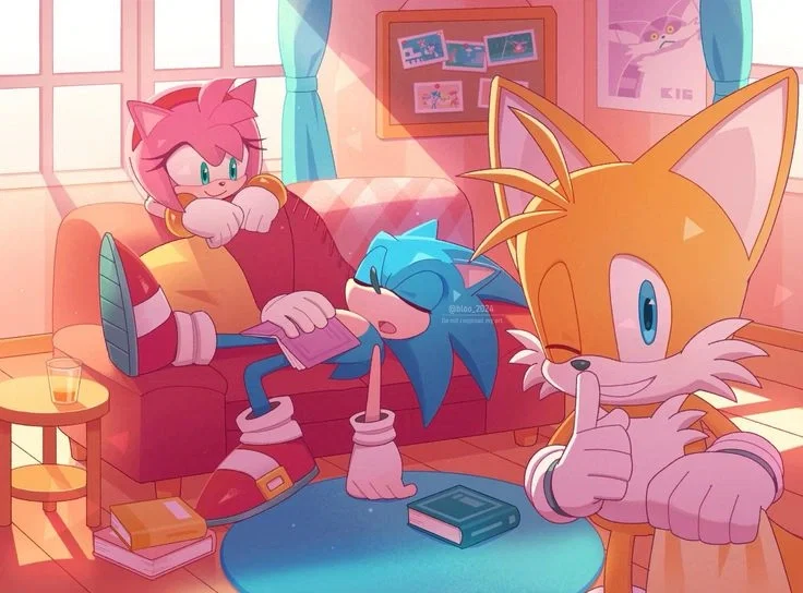 Sonic, Tails, and Amy sleepover