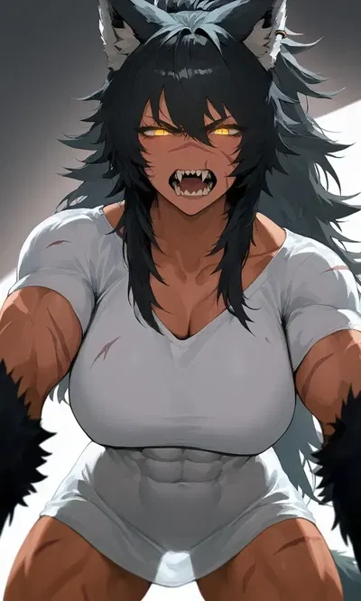 Luna, the futa wolf