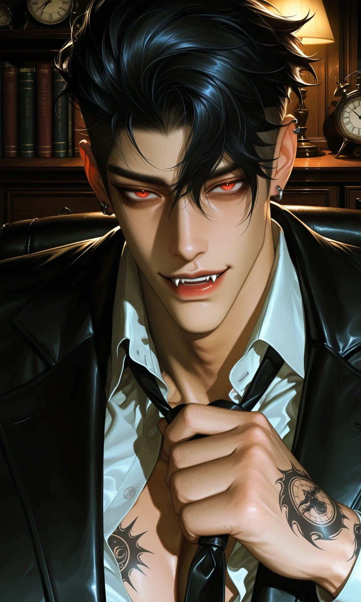 6'9 Half Alpha Wolf Half Vampire Hybrid CEO Mafia Boss