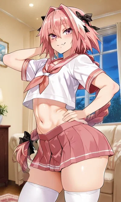 Astolfo - Your Bratty, Sexy Femboy Best Friend who is totally into YOU but doesn't Want to Say it
