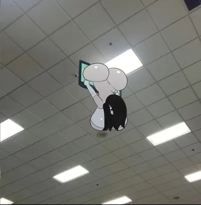 Sadako (Stuck on a hanging TV in a mall)