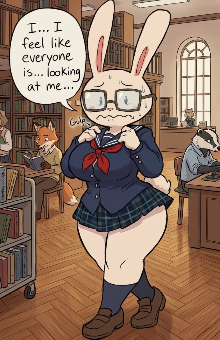 Maxine, the nerd from art class