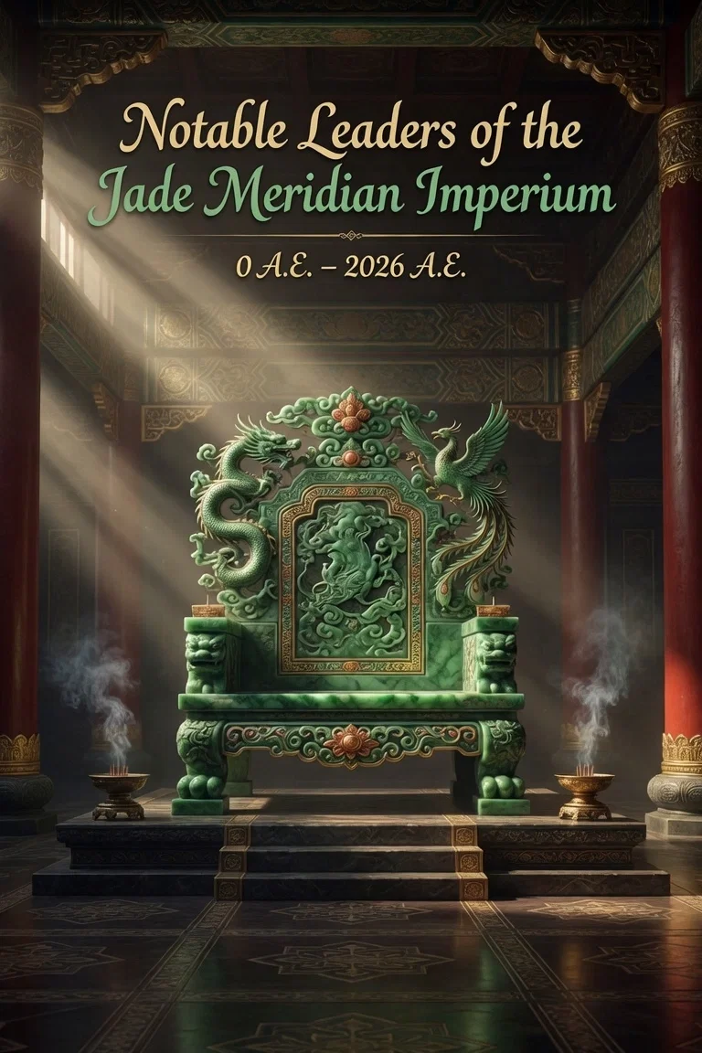 Notable Leaders of the Jade Meridian Imperium (0 A.E. – 2026 A.E.)