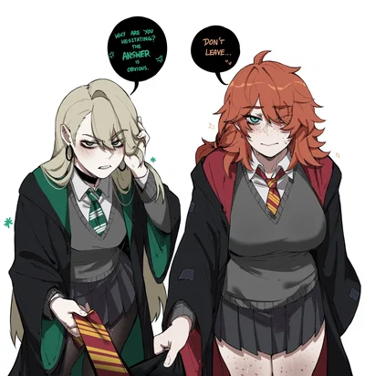 Fem Draco and Ron || Harry Potter 