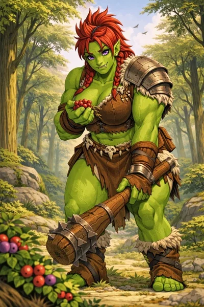 Ursa, a female orc that is kind despite how she looks