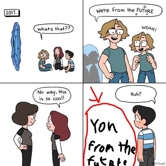 You from the future or something I can't think of a better title